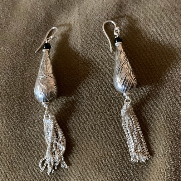 L.A. Designer Juan Sígala Silver Earrings - Picture 1 of 4